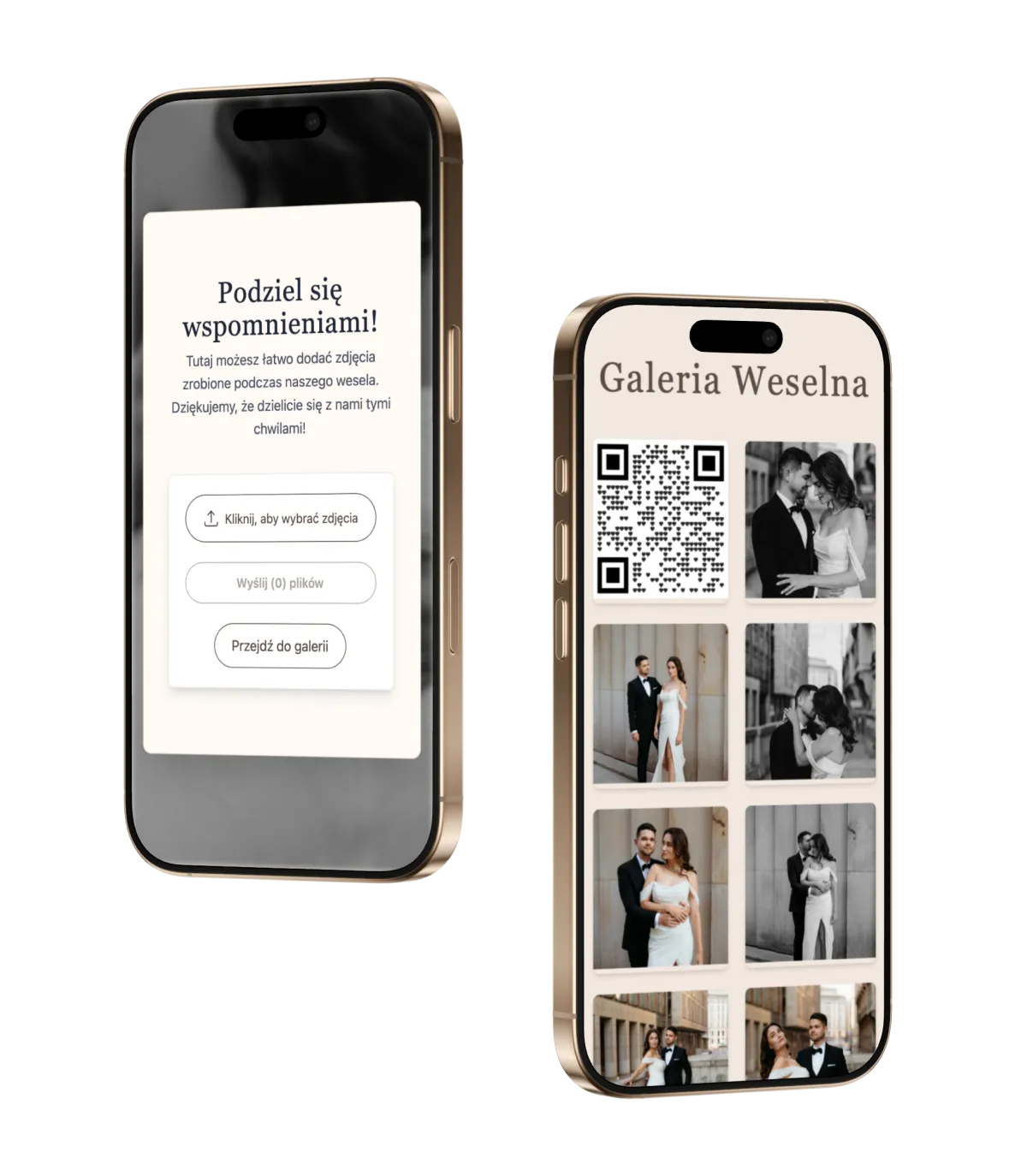 Szczęśliwa para młoda przeglądająca zdjęcia ze ślubu